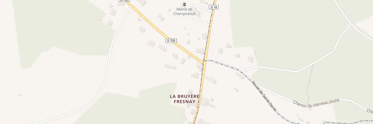 Plan du 68 La Bruyere Fresnay à Champosoult
