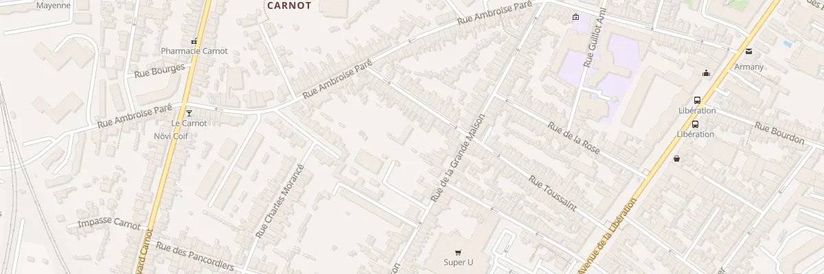 Plan du 77 Rue Toussaint au Mans