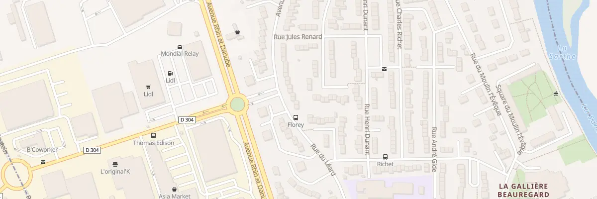 Plan du 124 Rue du Leard au Mans