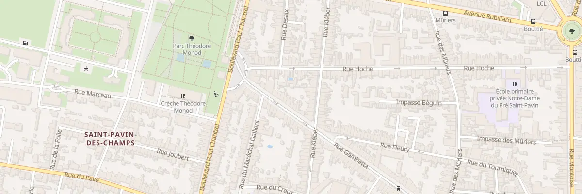 Plan du 206 Rue Gambetta au Mans