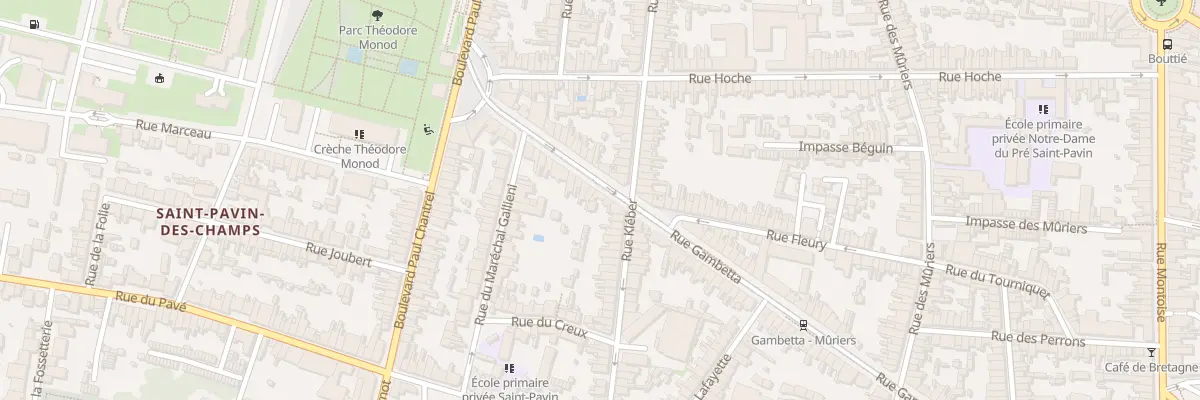 Plan du 211 Rue Gambetta au Mans