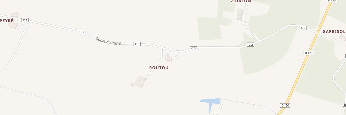 Plan du 166 Routou à Anzex