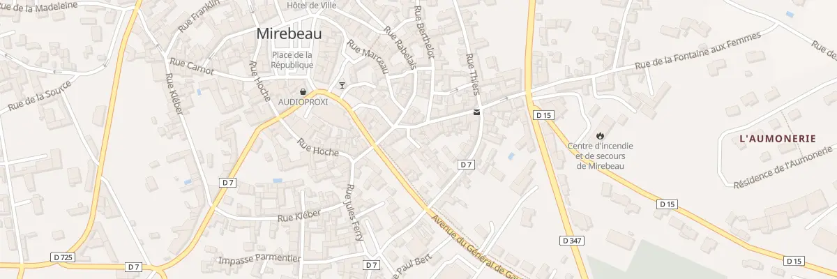 Plan du 14 Rue Gambetta à Mirebeau