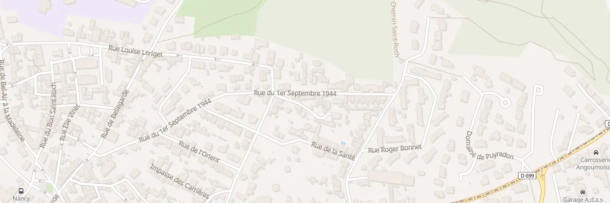 Plan du 44 Rue du 1er Septembre 1944 à Angoulême