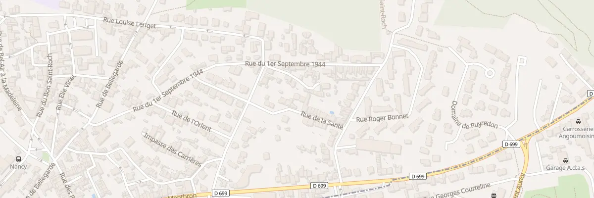 Plan du 25 Rue de la Sante à Angoulême