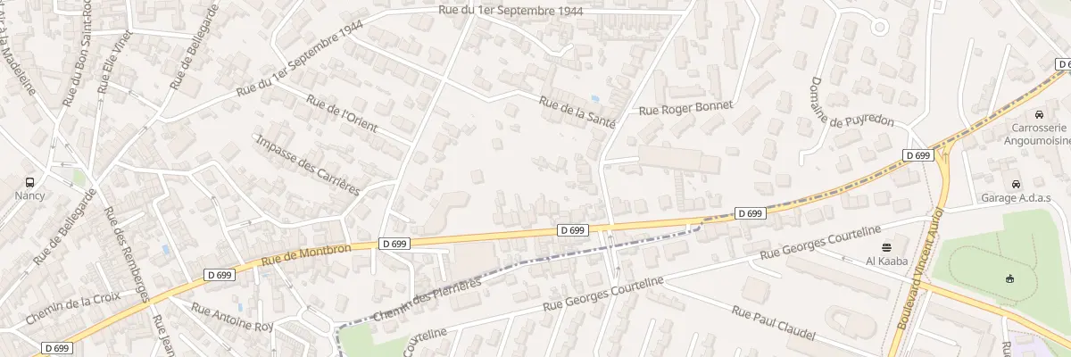 Plan du 206 Rue de Montbron à Angoulême
