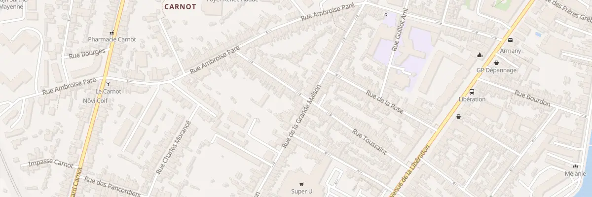 Plan du 63 Rue Toussaint au Mans