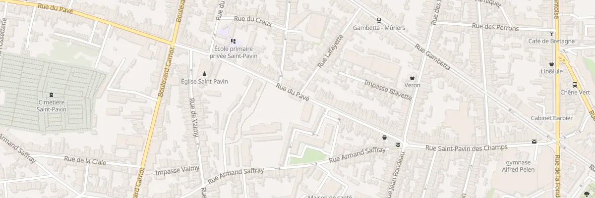 Plan du 30 Rue du Pavé au Mans