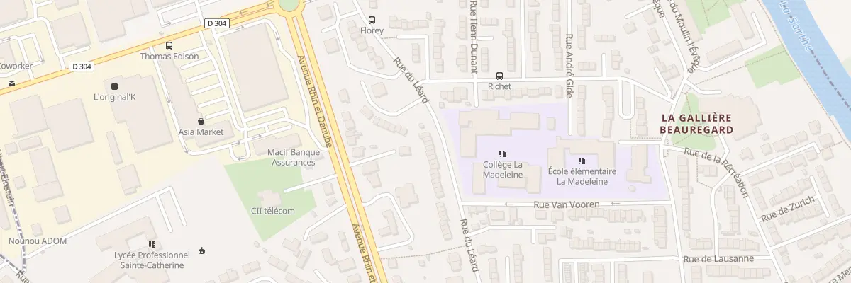 Plan du 123 Rue du Leard au Mans