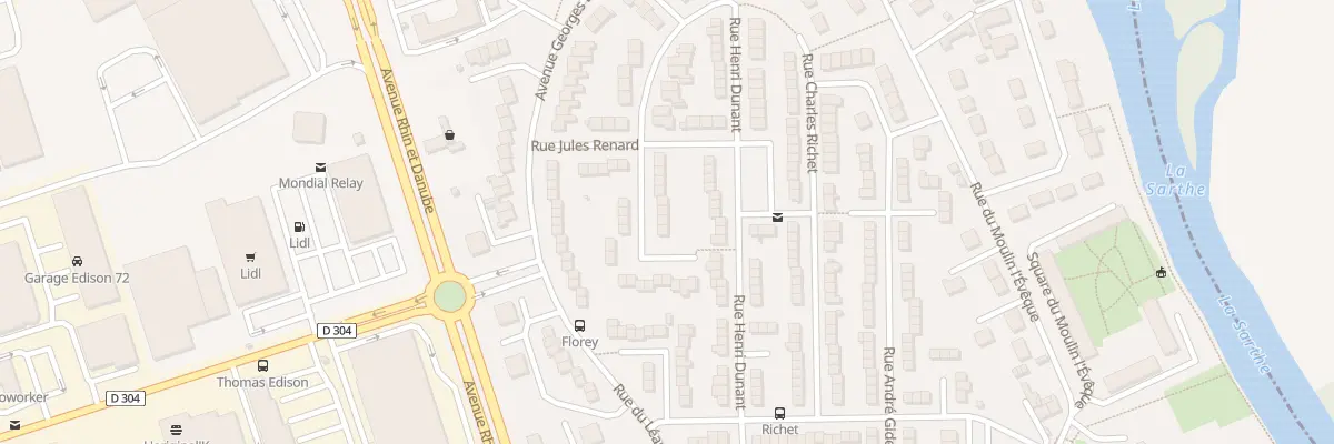 Plan du 4 Rue Louis Daguerre au Mans