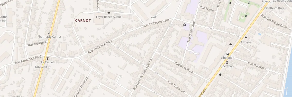 Plan du 34 Rue de la Grande Maison au Mans