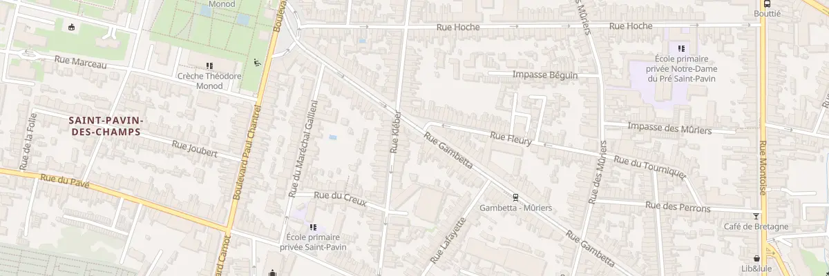 Plan du 205 Rue Gambetta au Mans