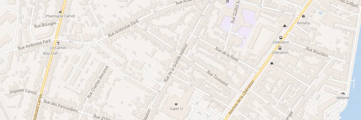 Plan du 61 Rue Toussaint au Mans