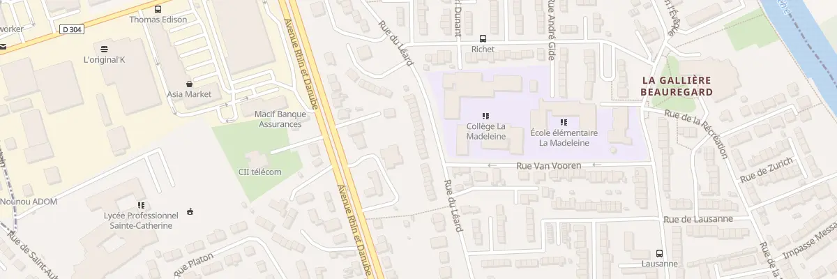 Plan du 107 Rue du Leard au Mans