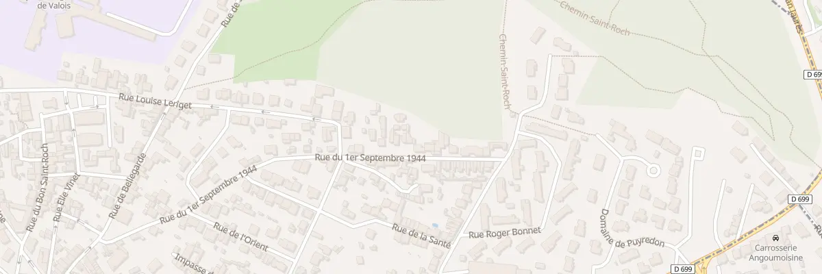 Plan du 21 Rue du 1er Septembre 1944 à Angoulême
