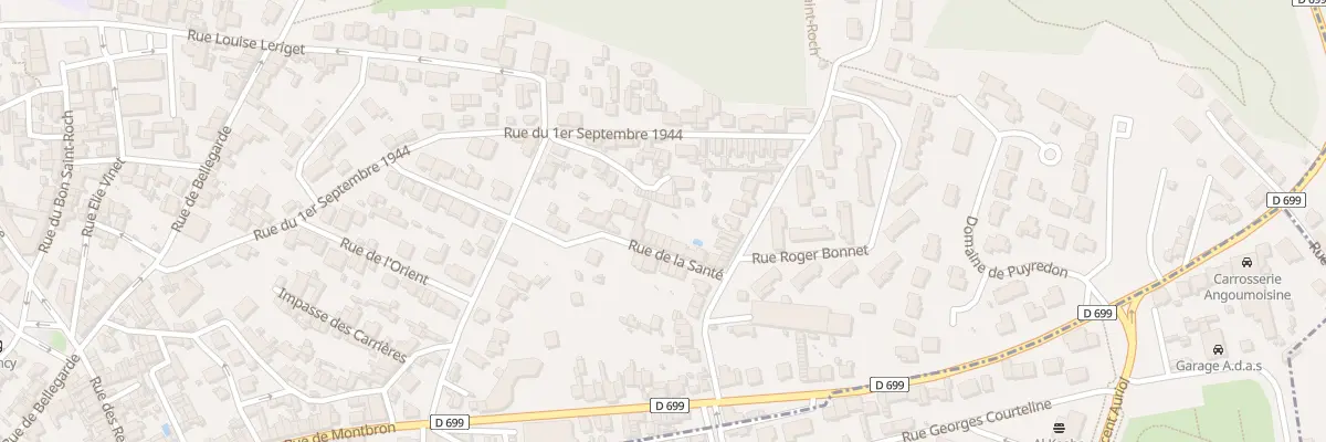 Plan du 33 Rue de la Sante à Angoulême