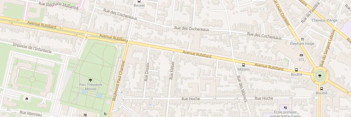 Plan du 1 Rue Kleber au Mans