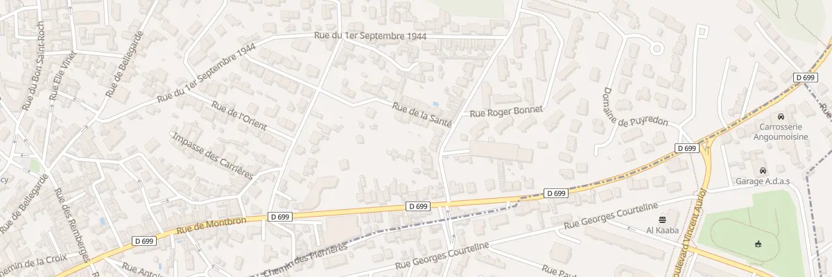 Plan du 40 Rue de la Sante à Angoulême