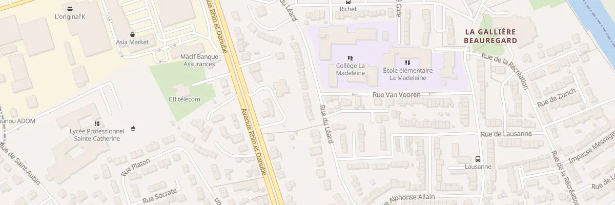 Plan du 93 Rue du Leard au Mans