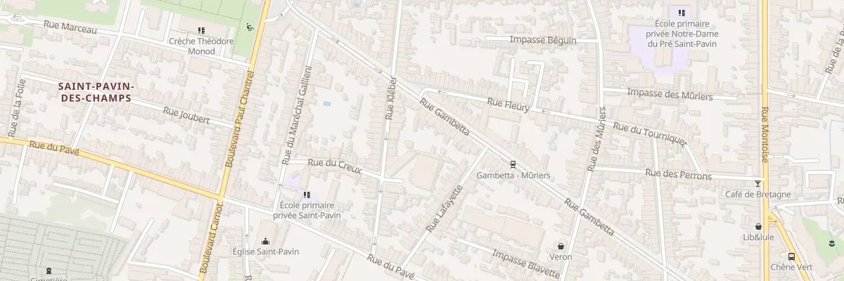 Plan du 199 Rue Gambetta au Mans