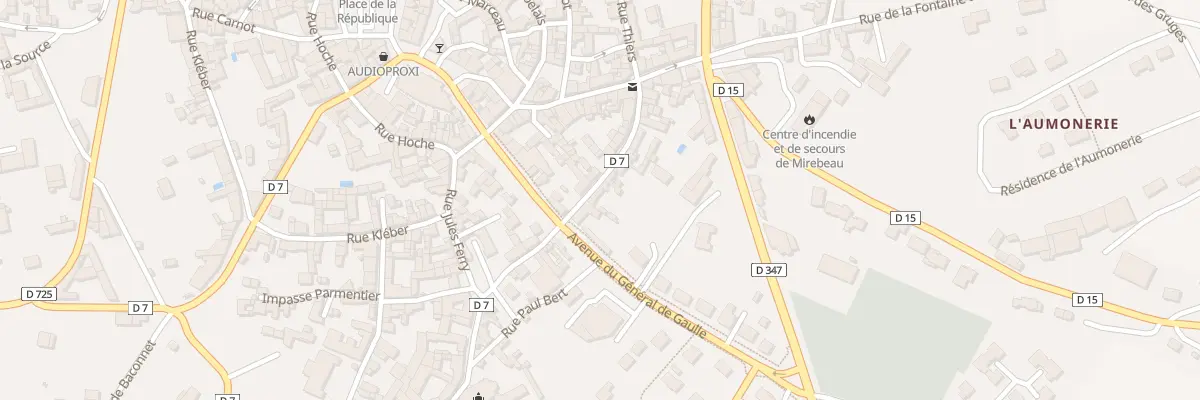 Plan du 15 Rue Pasteur à Mirebeau