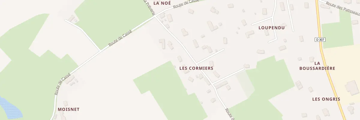 Plan du 890 Rte des Cormiers à Pontvallain