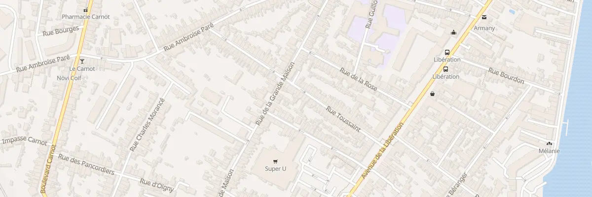Plan du 51 Rue Toussaint au Mans