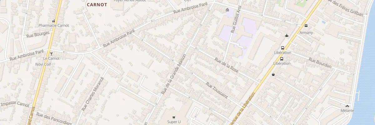 Plan du 45 Rue de la Grande Maison au Mans
