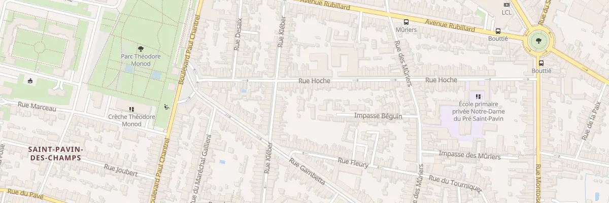 Plan du 105 Rue Hoche au Mans