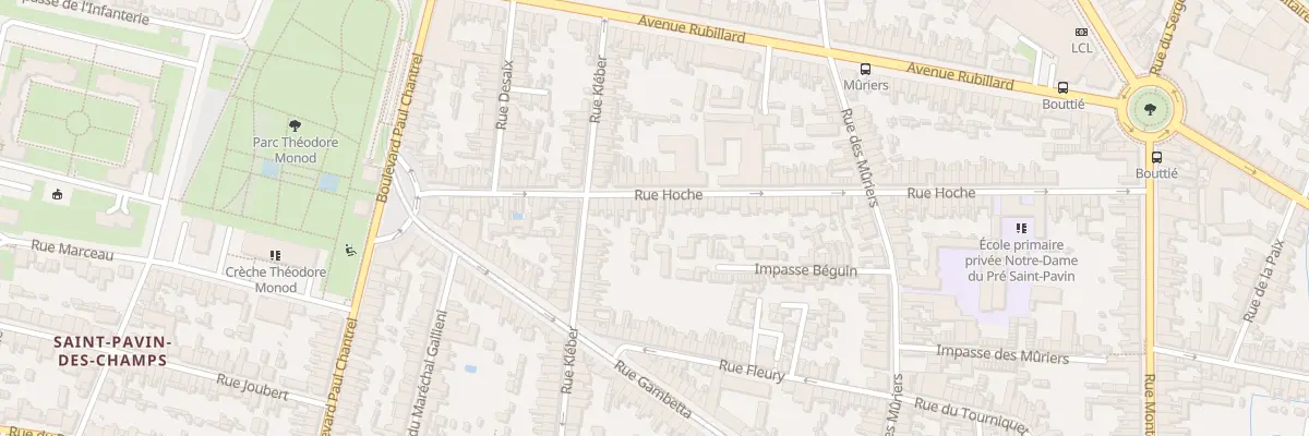 Plan du 107 Rue Hoche au Mans