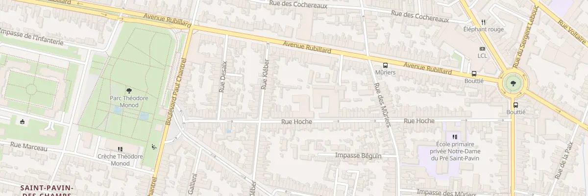 Plan du 102 Rue Hoche au Mans