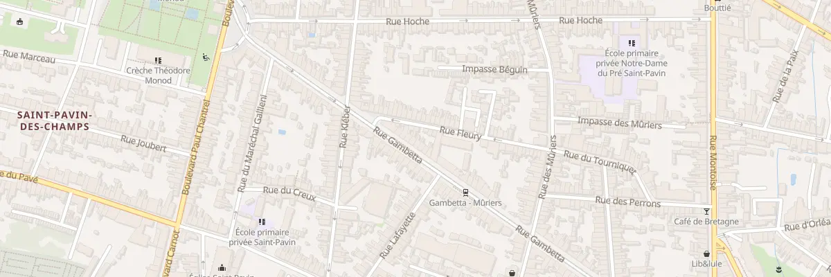 Plan du 182 Rue Gambetta au Mans