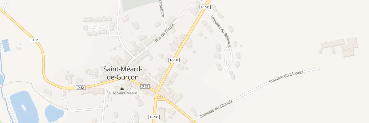 Plan du 53B Le Bourg à Saint-Méard-de-Gurçon