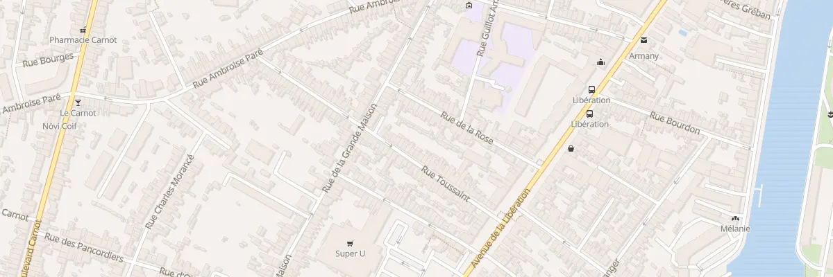Plan du 44 Rue Toussaint au Mans