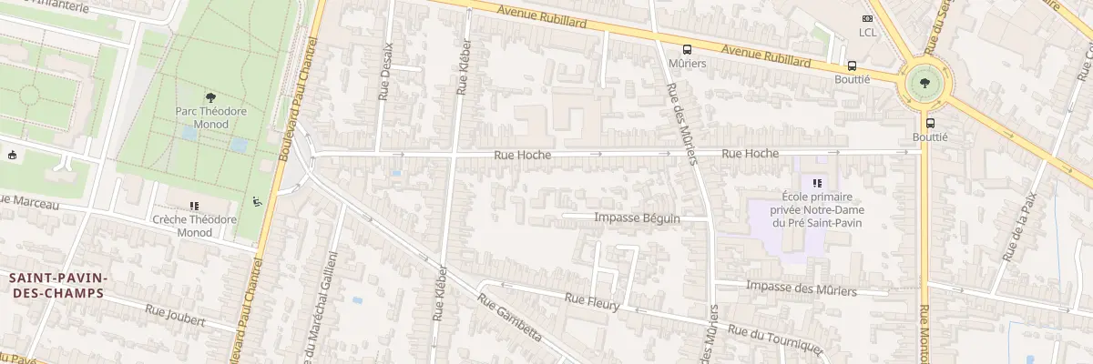 Plan du 99 Rue Hoche au Mans