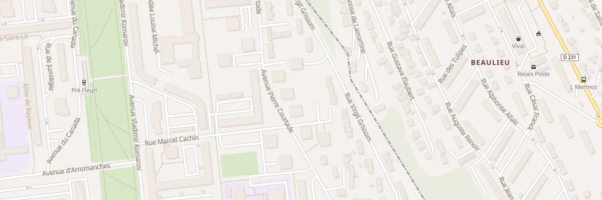 Plan du 14 Av Pierre Courtade au Havre