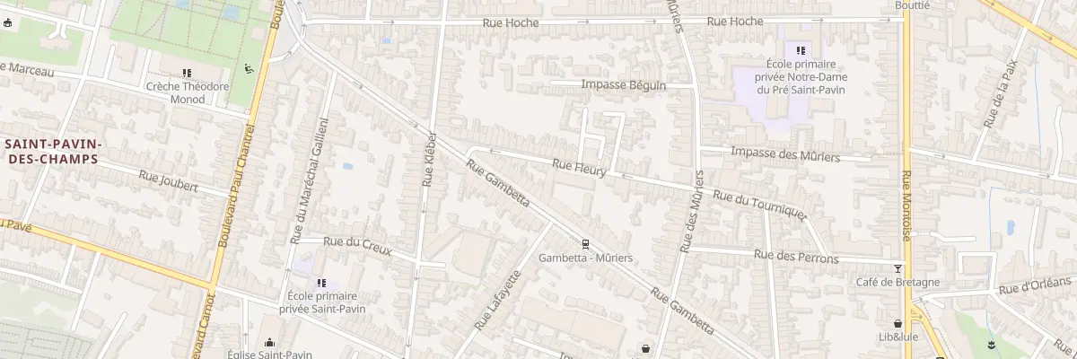 Plan du 176 Rue Gambetta au Mans