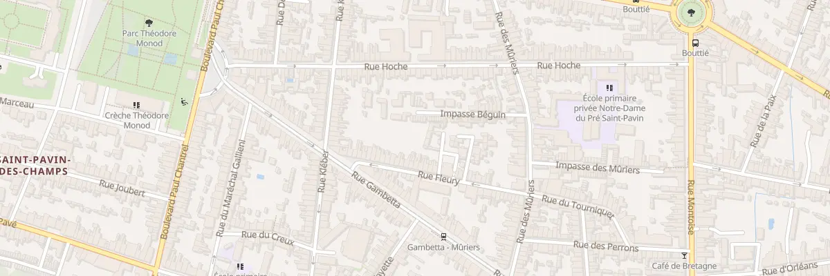 Plan du 36 Rue Fleury au Mans