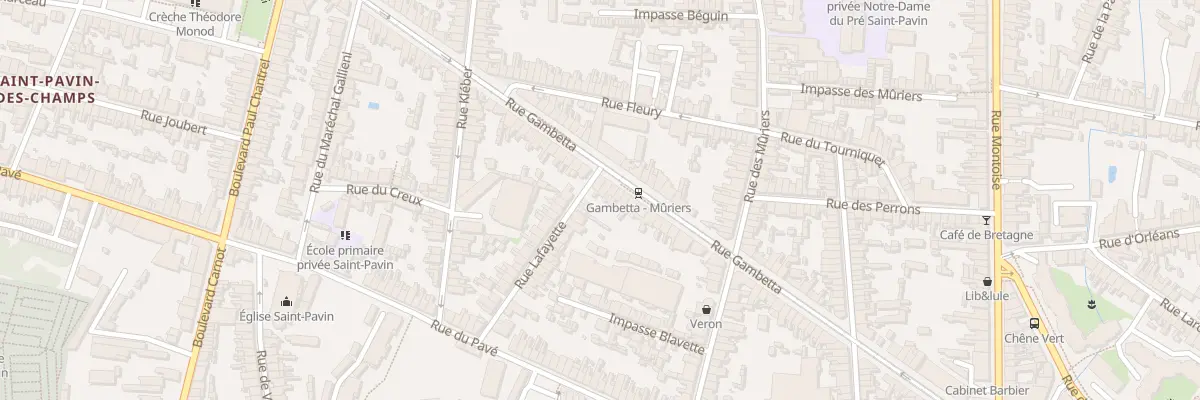 Plan du 175 Rue Gambetta au Mans