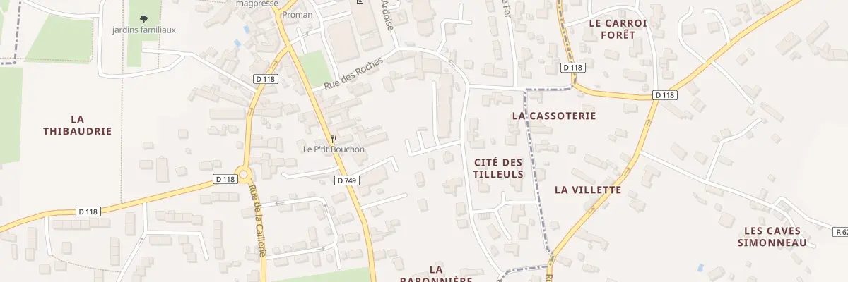 Plan du 13 Rue des Tilleuls à Avoine