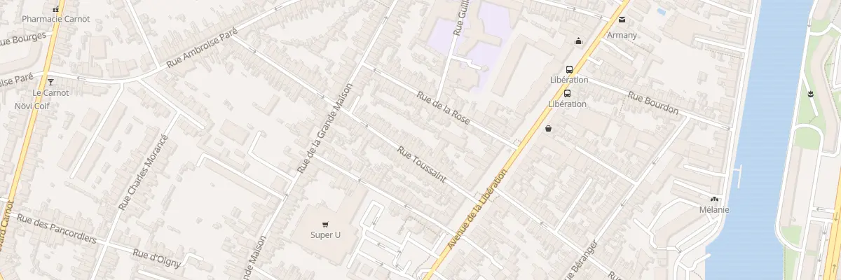 Plan du 28 Rue Toussaint au Mans