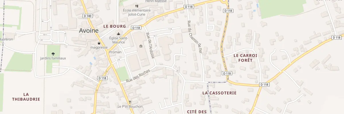 Plan du 12 Rue des Roches à Avoine