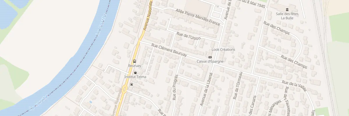 Plan du 10 Rue Clément Beuruay à Arnage
