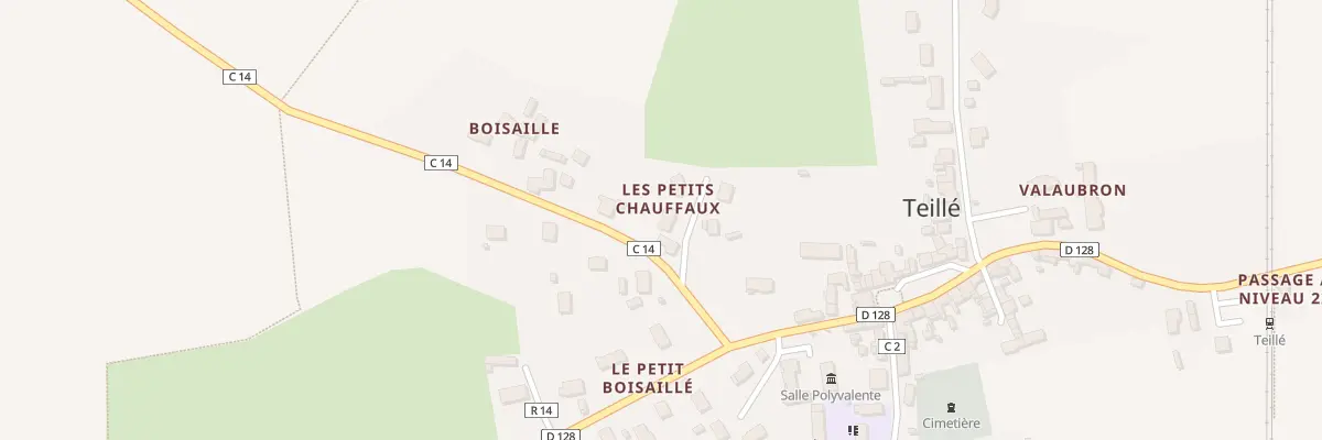 Plan du 1 Les Petits Chauffaux à Teillé