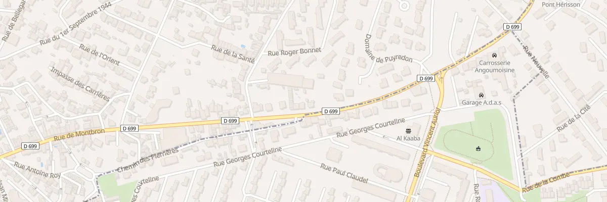Plan du 228 Rue de Montbron à Angoulême