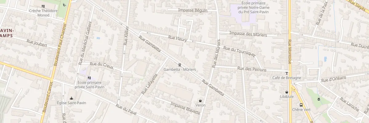 Plan du 158 Rue Gambetta au Mans