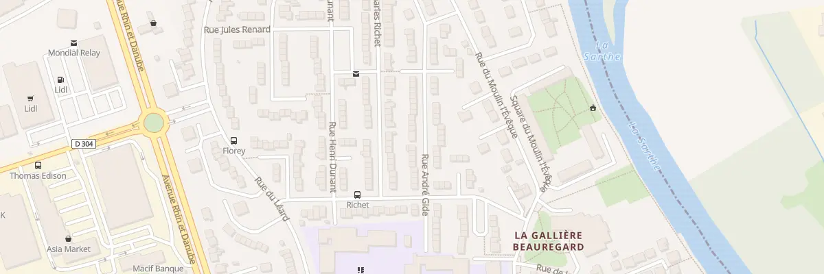 Plan du 21 Rue André Gide au Mans