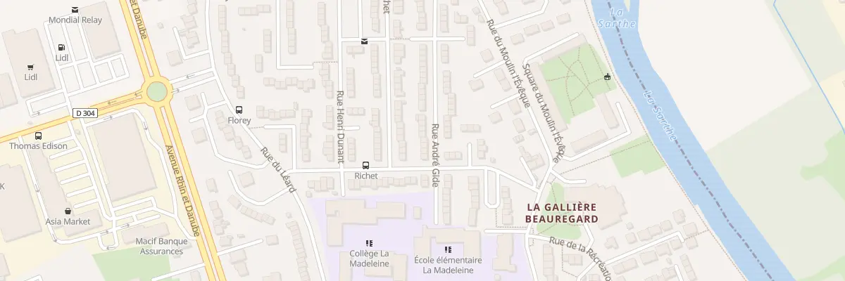 Plan du 11 Rue Andre Gide au Mans