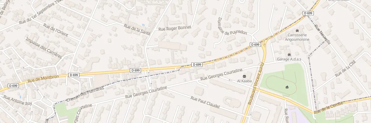 Plan du 230 Rue de Montbron à Angoulême