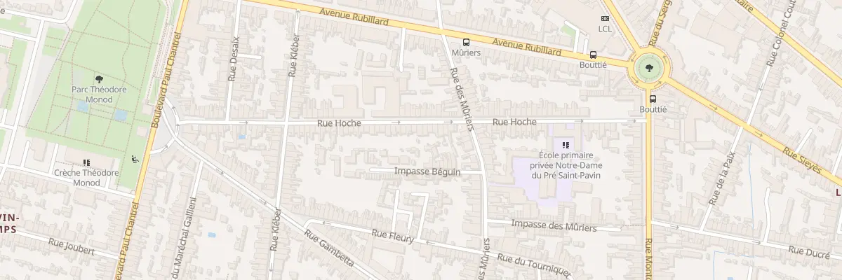 Plan du 75 Rue Hoche au Mans
